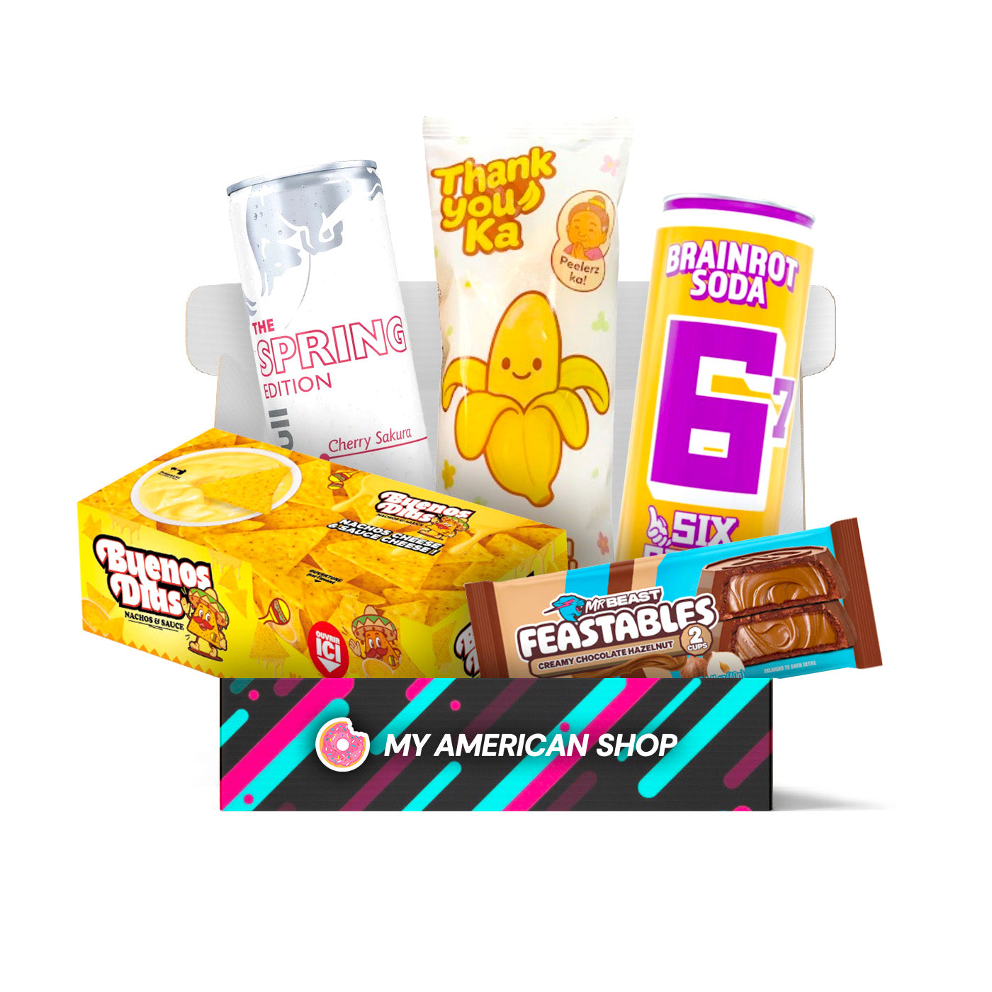 Le Colis Suspect - Pack Snacks Internationaux à Découvrir - My American Shop