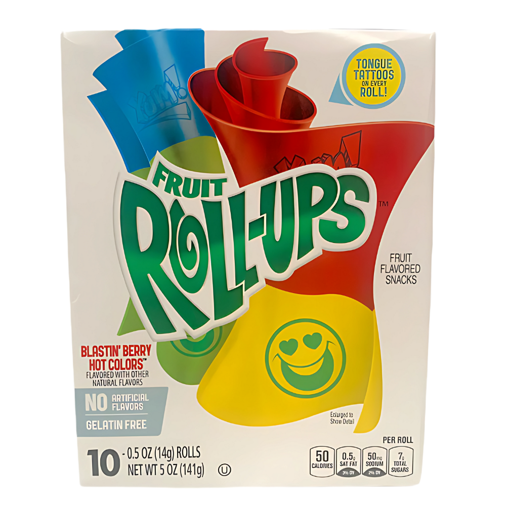 Betty Crocker Fruit Roll-Ups Blastin Berry Hot Colors - My American Shop