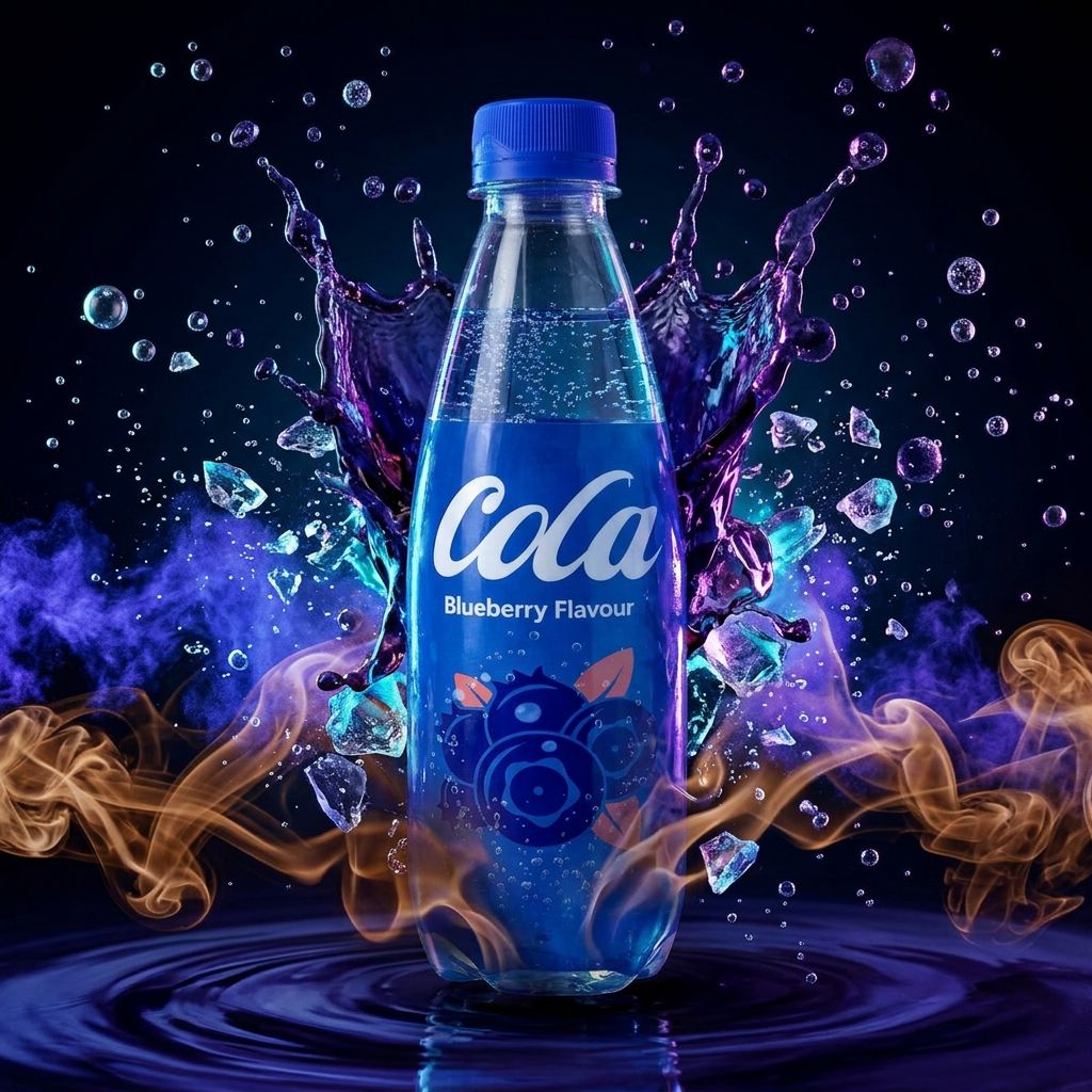 Cola Blueberry, soda pétillant cola myrtille en canette, importé, disponible sur My American Shop