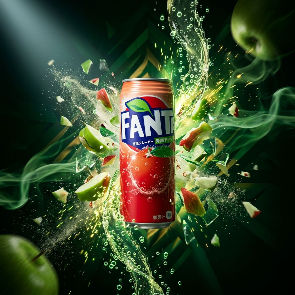 Fanta Rich Apple Big, soda pomme intense format Big importé d'Asie, disponible sur My American Shop