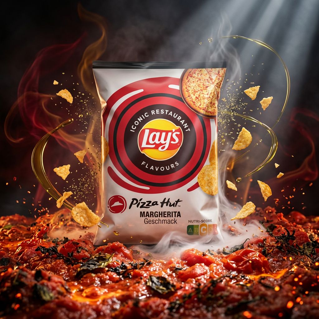 Chips Lay's Pizza Hut Margherita, saveur tomate origan, édition limitée importée des USA, disponible sur My American Shop