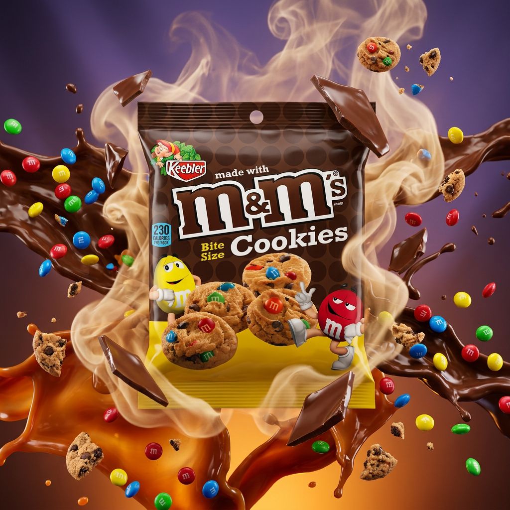M&M's Cookies americain aux M&M's Minis et chocolat, biscuit moelleux importe des USA, disponible sur My American Shop