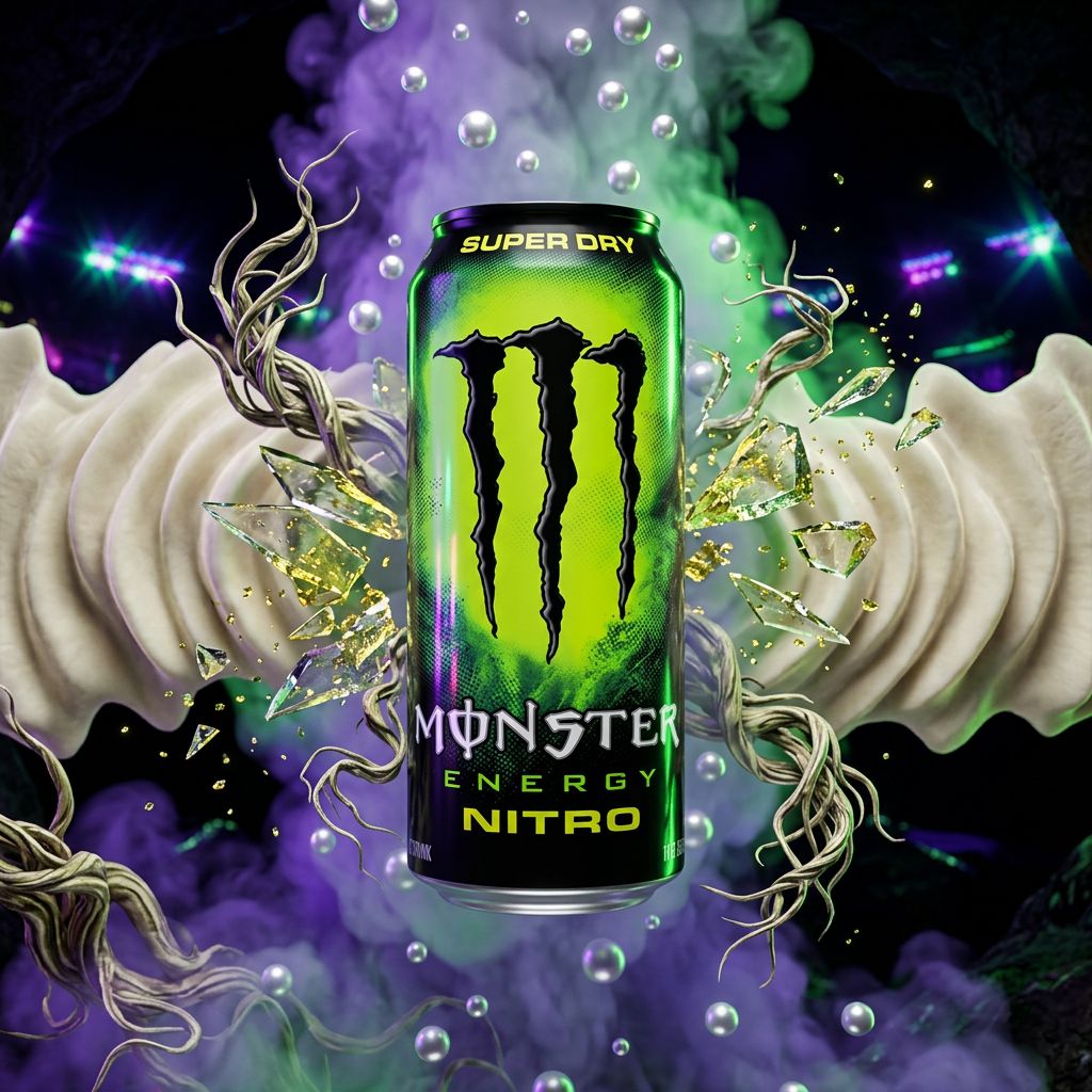 Monster Energy Nitro canette 500ml boisson énergisante effet nitro texture crémeuse disponible sur My American Shop