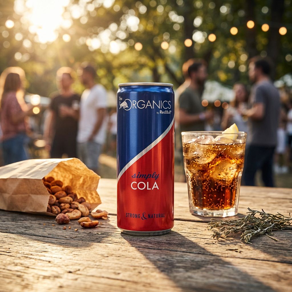 Red Bull Organics Simply Cola Big, canette bio format XXL aux arômes naturels, disponible sur My American Shop