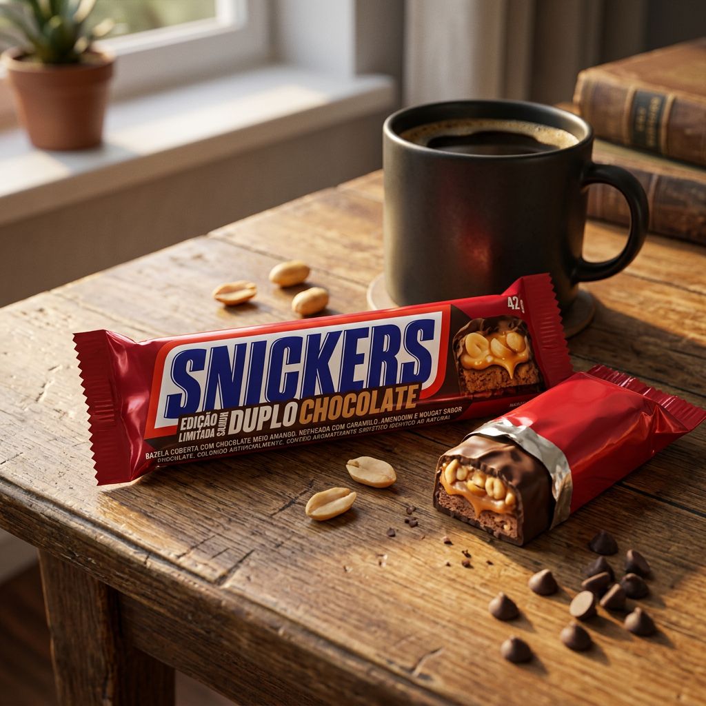 Snickers Double Chocolat, barre édition spéciale américaine intense caramel cacahuète, disponible sur My American Shop