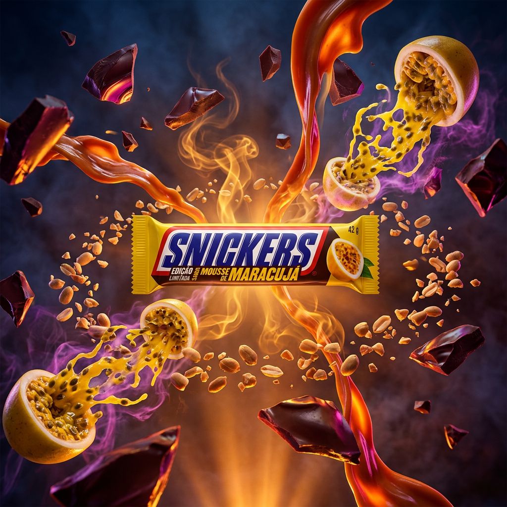 Snickers Maracuja, barre chocolatée édition limitée saveur fruit de la passion, disponible sur My American Shop