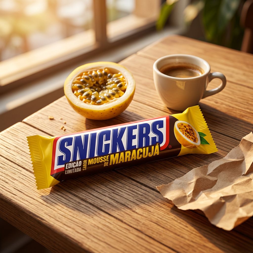 Snickers Maracuja, barre chocolatée édition limitée saveur fruit de la passion, disponible sur My American Shop