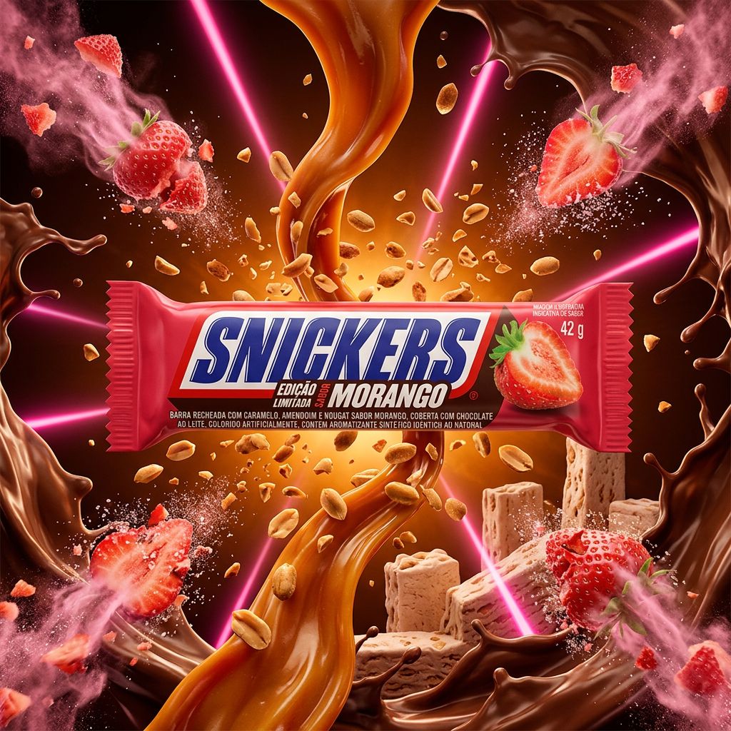 Snickers Strawberry, barre chocolatée arôme fraise edition americaine, disponible sur My American Shop