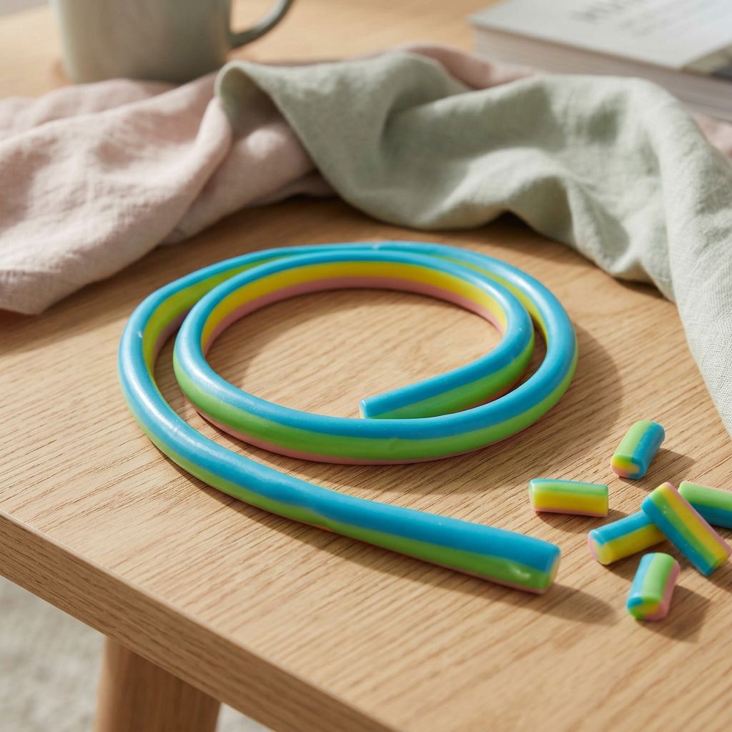 Vidal Giant Cable Rainbow, câbles gélifiés multicolores fruités espagnols, disponible sur My American Shop