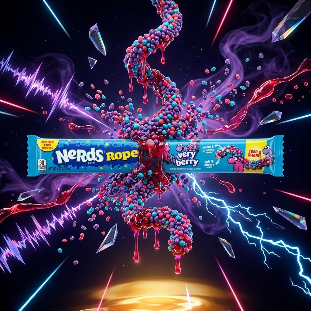Wonka Nerds Rope Very Berry, bonbon américain fruits rouges corde gélatine et Nerds croquants, disponible sur My American Shop