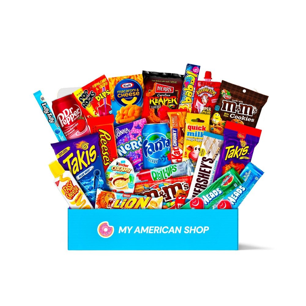 Box bonbons et chocolats americains