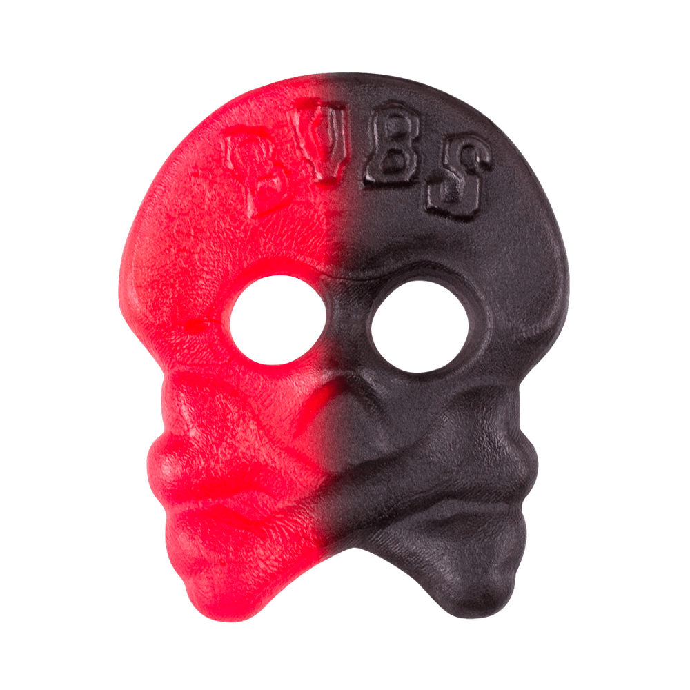Bubs Godis Skull Raspberry & Liquorice - My American Shop