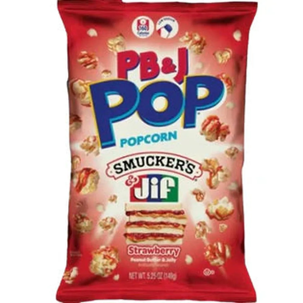 Candy Pop Popcorn Peanut Butter & Jelly Strawberry - My American Shop