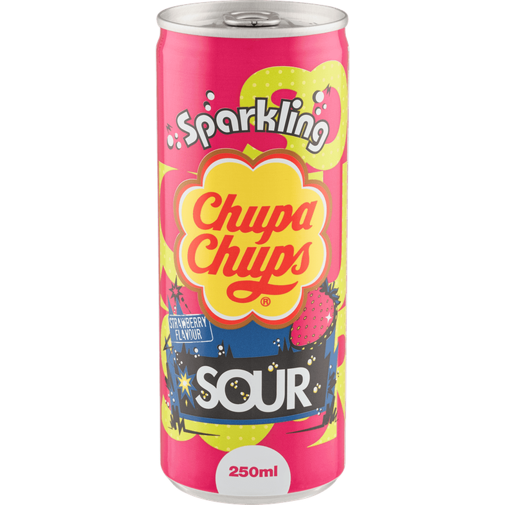 Chupa Chups Sparkling Sour Strawberry