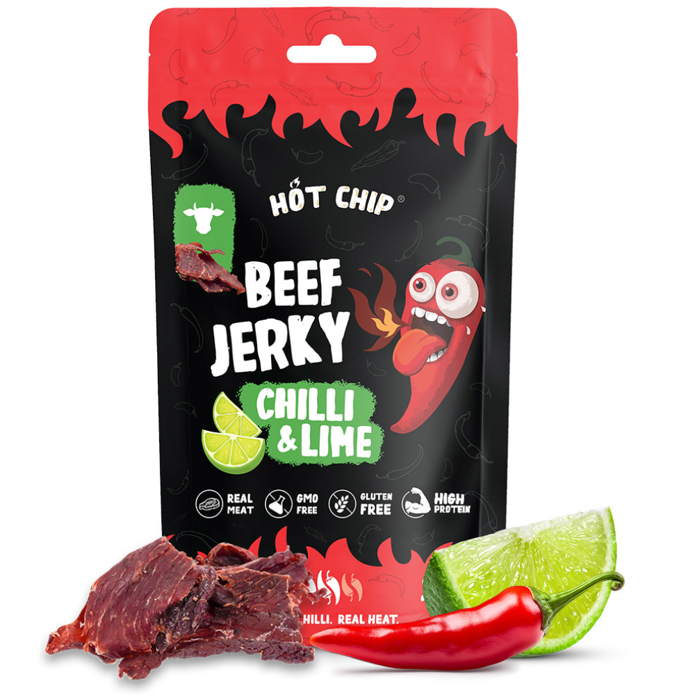 Hot Chip Beef Jerky Chilli & Lime - My American Shop