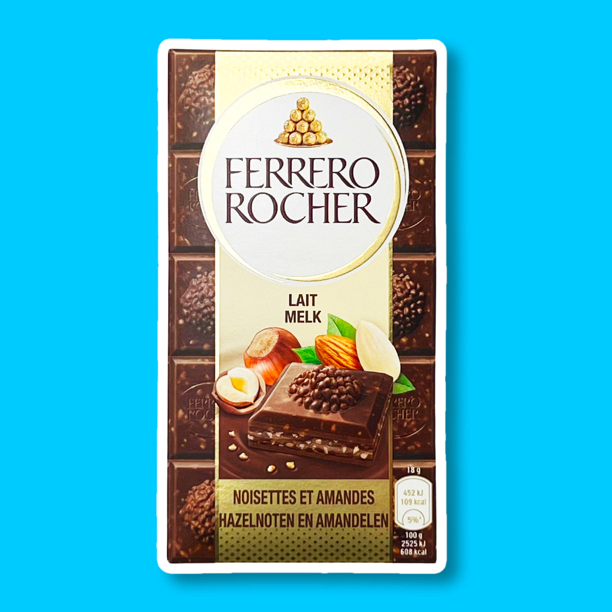 Ferrero Tab Hazelnut Almond Milk Chocolate