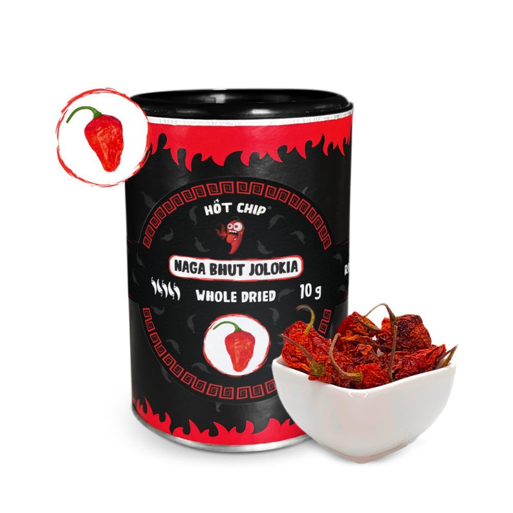 Hot Chip Naga Bhut Jolokia Dried Pepper Pods