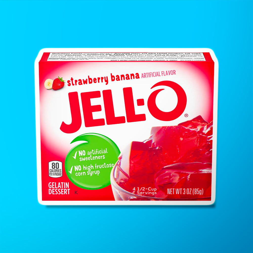 Jell-O Gelatin Strawberry Banana - My American Shop France