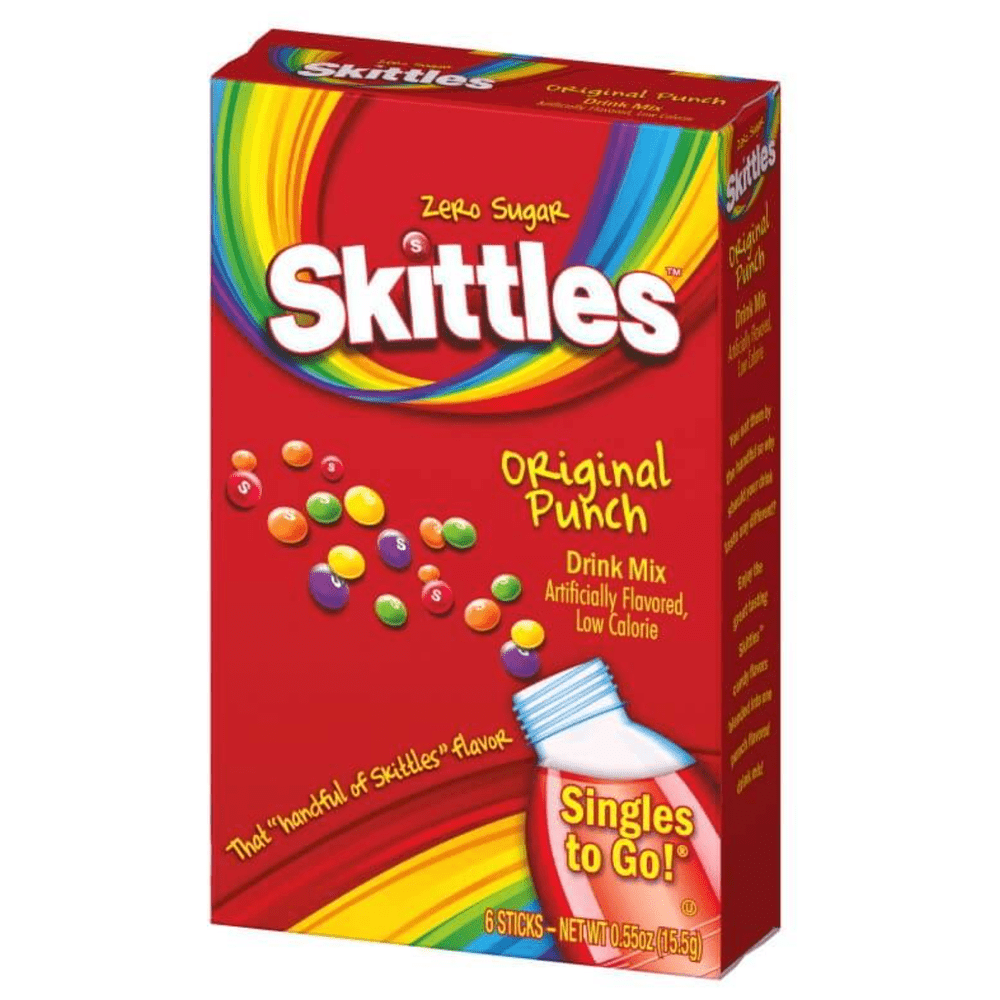 Skittles Rainbow Singles To Go Original Punch - My American Shop France