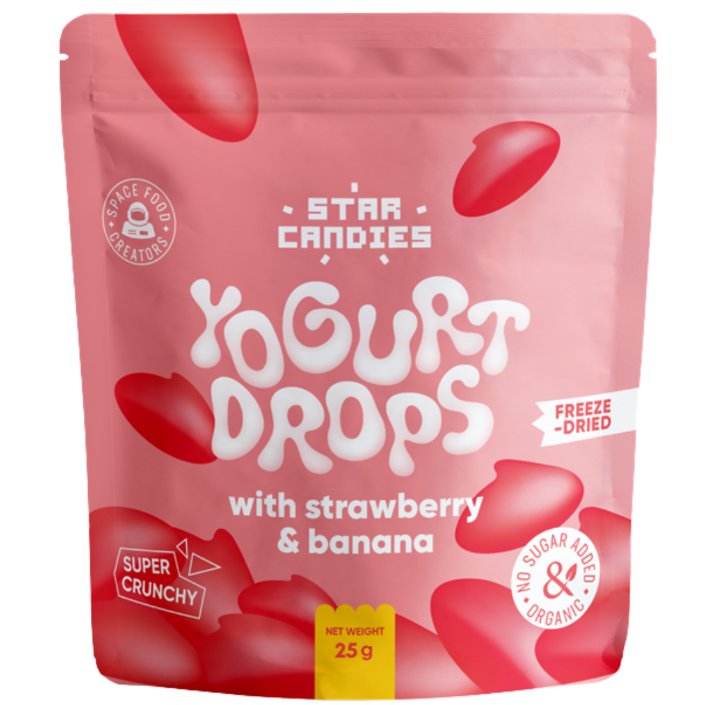 Star Candies Freeze Dried Yogurt Drops Strawberry Banana - My American Shop
