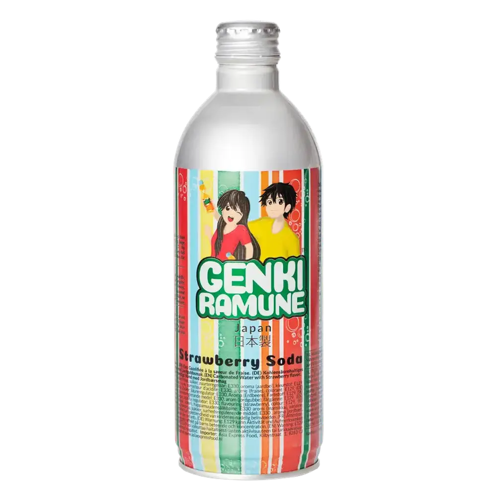 Genki Ramune Strawberry Soda - My American Shop France