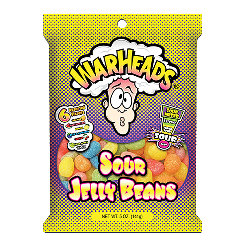 WARHEADS JELLY BEANS PEG BAG - My American Shop