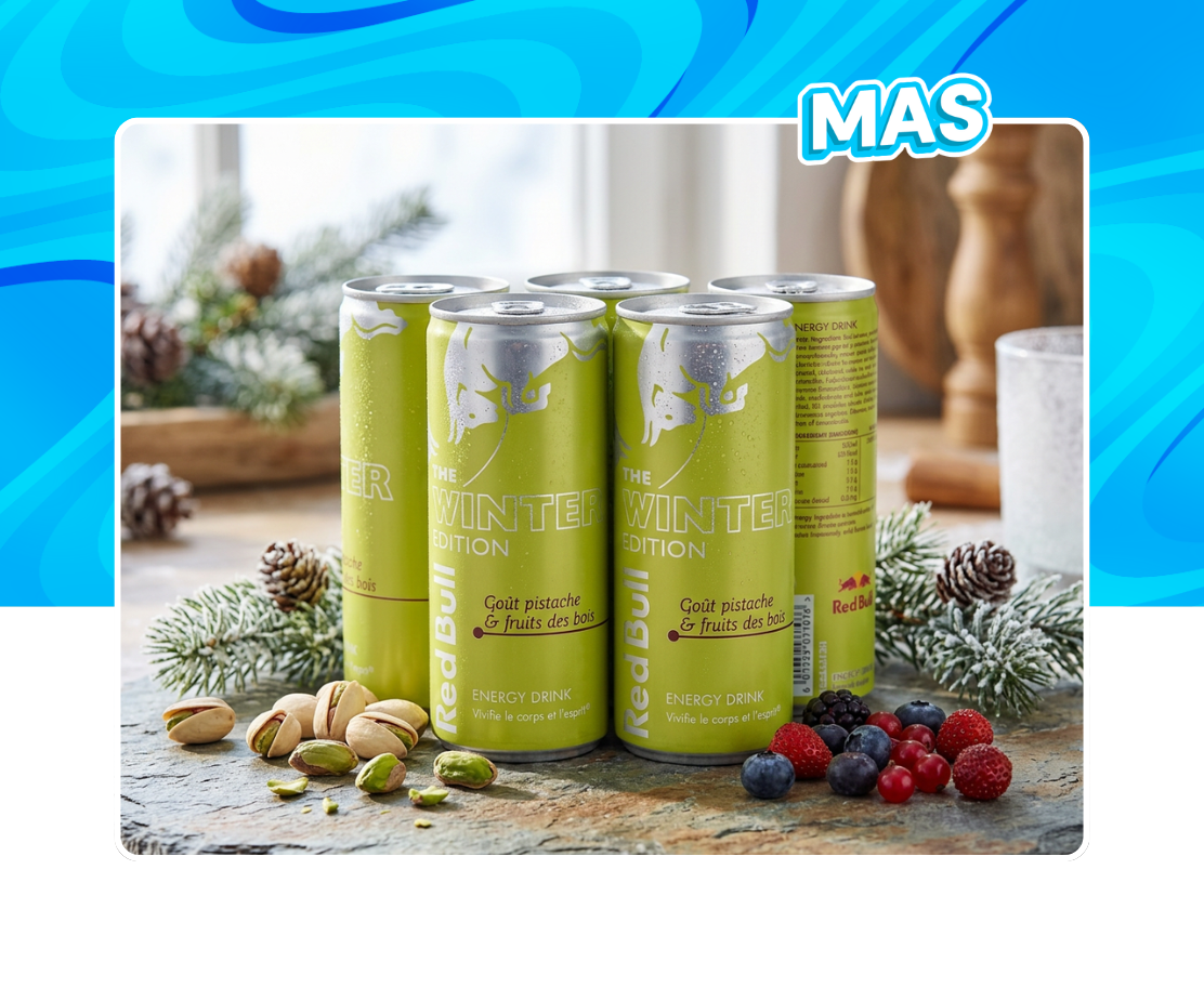 Red Bull Winter Edition Pistachio & Berries : la saveur de l'hiver 2026