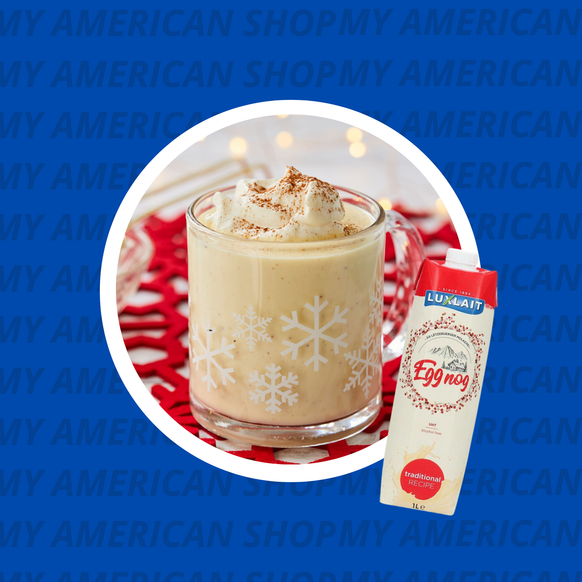 Eggnog, lait de poule, boisson américaine de Noël (avec ou sans