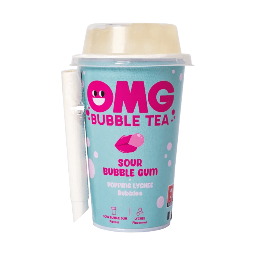 OMG Bubble Tea Sour Bubble Gum Lychee