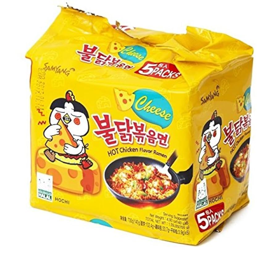 Pack Samyang Ramen Hot Chicken Cheese (5 unités) - My American Shop