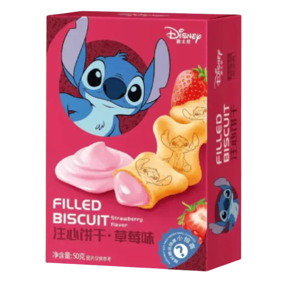 Disney Stitch Filled Biscuit Strawberry Flavor