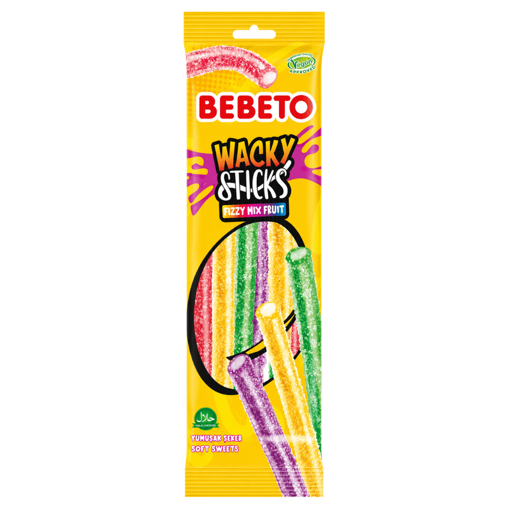 Bebeto Wacky Sticks Fizzy Mix Fruit