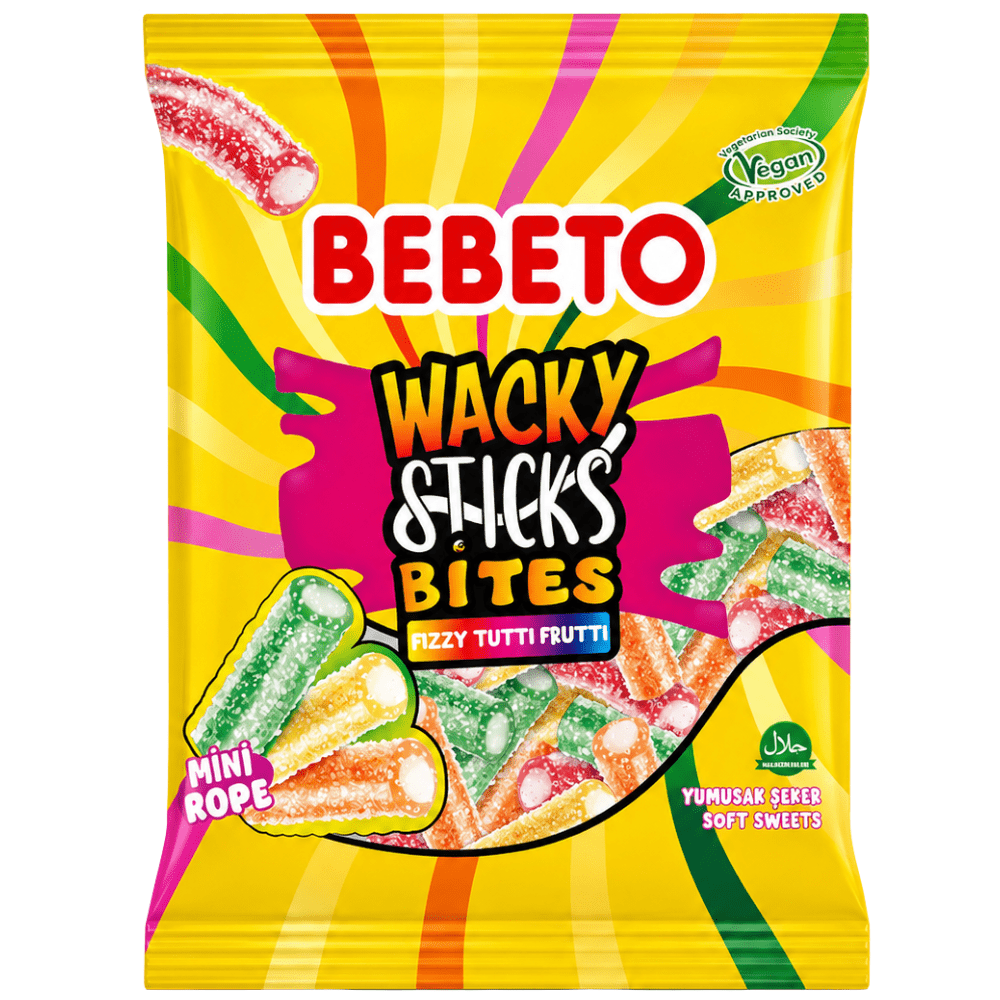 Bebeto Wacky Sticks Bites Fizzy Tutti Frutti