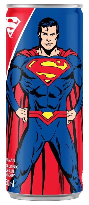 Superman Soda Sour Blue Raspberry - My American Shop