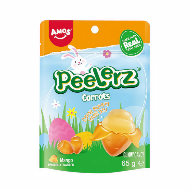 Amos Peelerz Gummy Carrots Easter