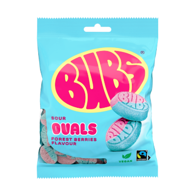 Bubs Godis Goody Sour Ovals Raspberry & Blueberry - My American Shop