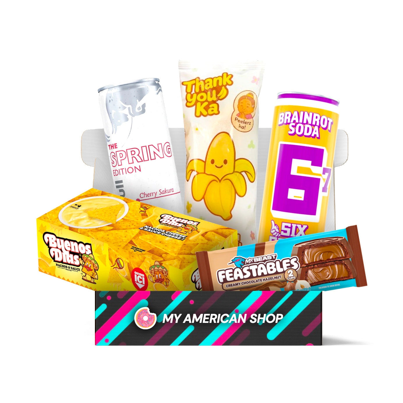Le Colis Suspect - Pack Snacks Internationaux à Découvrir - My American Shop