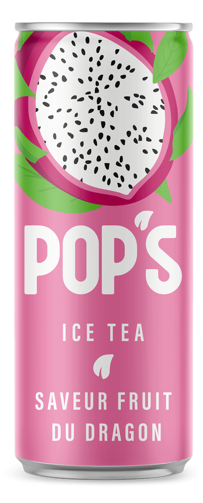 Pop's Ice Tea Dragon Fruit Can