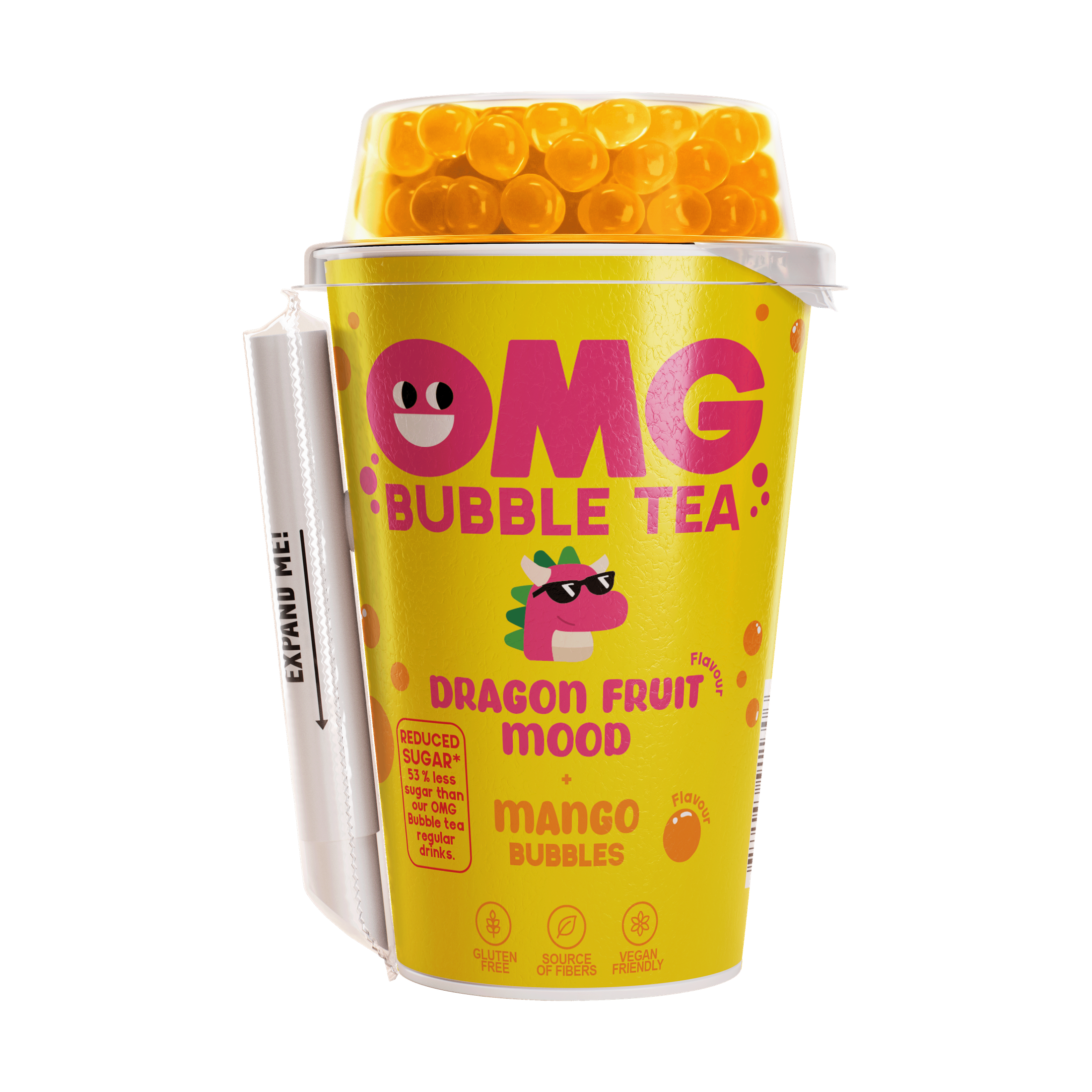 OMG Bubble Tea Dragon Fruit Mango - My American Shop