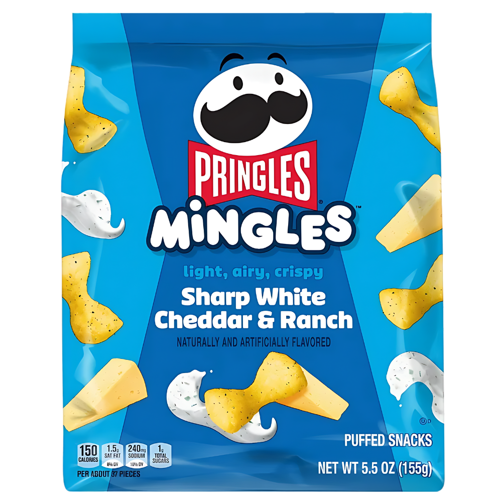 Pringles Mingles Sharp White Cheddar & Ranch - My American Shop