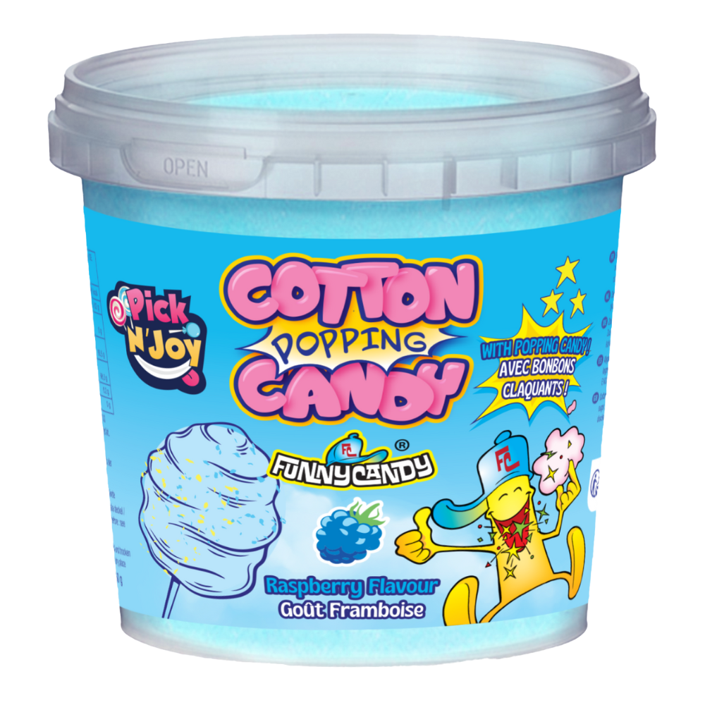 Funnycandy Poppin Cottin Candy Blue Raspberry - My American Shop