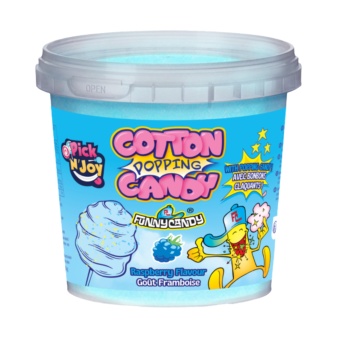 Funnycandy Poppin Cottin Candy Blue Raspberry - My American Shop