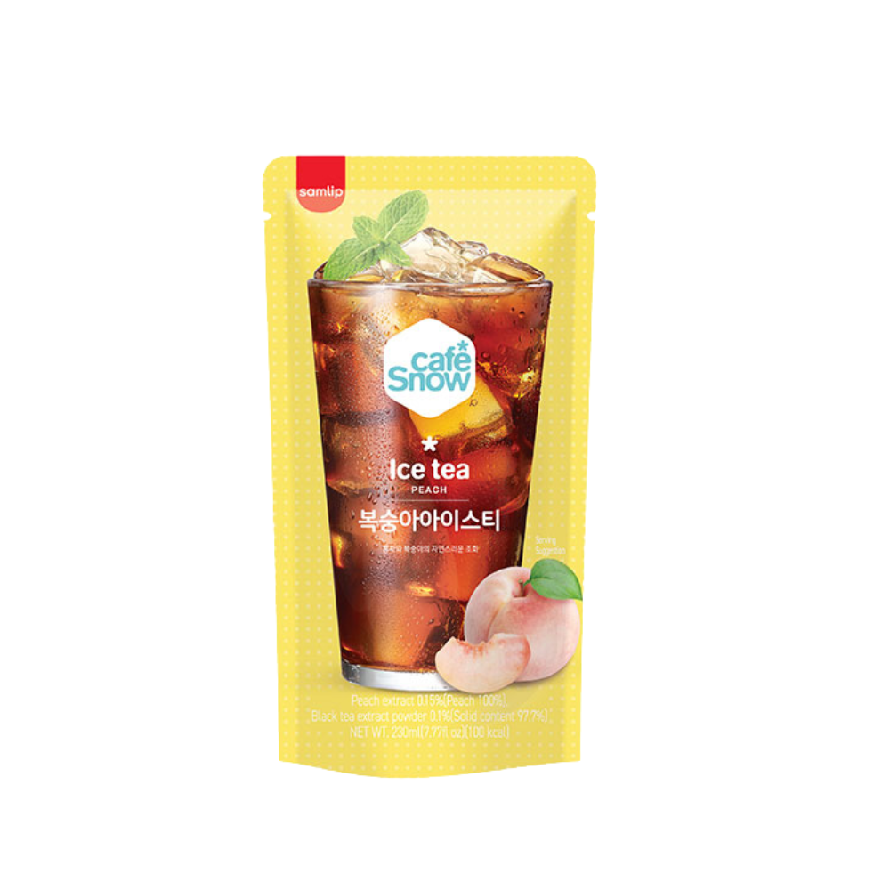 Samlip Café Snow Iced Tea Peach - My American Shop