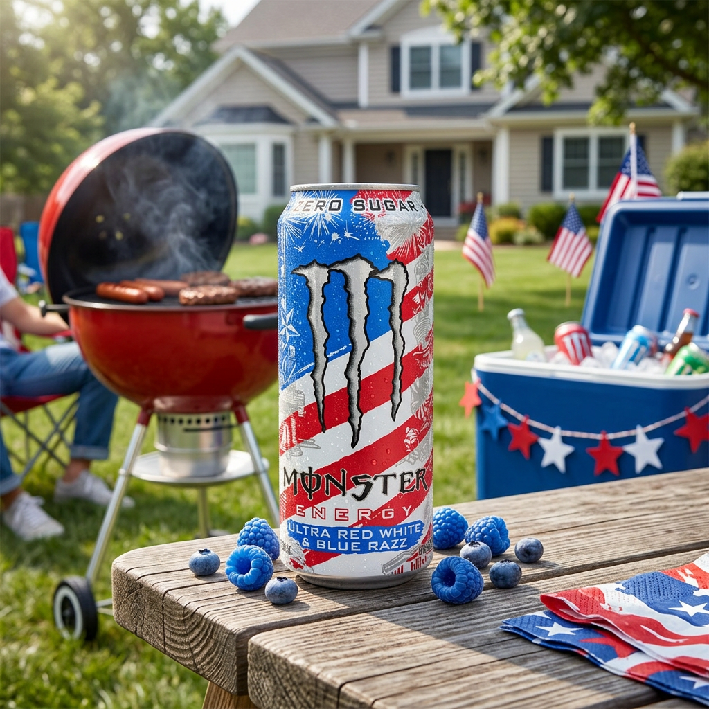 Monster Ultra Red White Blue Razz