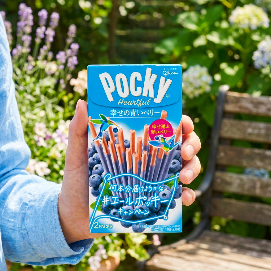 Glico Pocky Heartful Blueberry