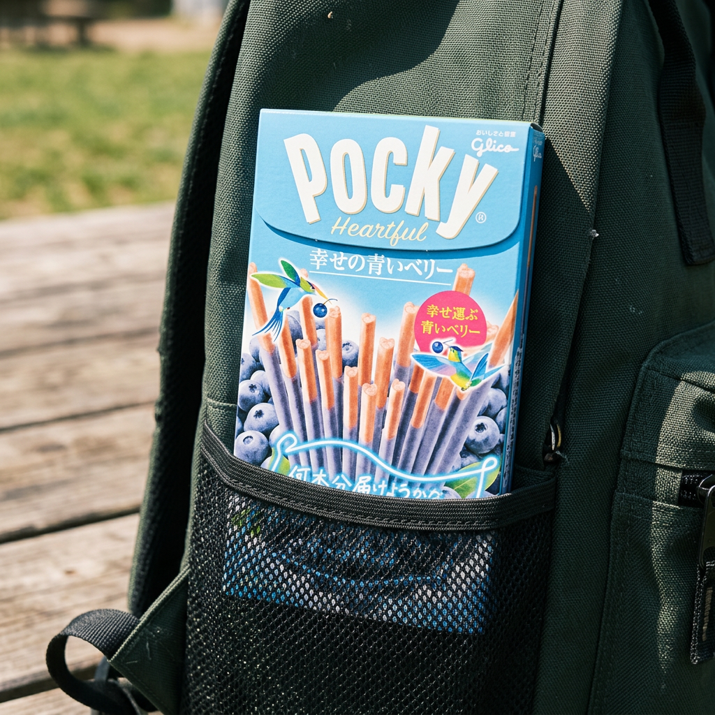 Glico Pocky Heartful Blueberry