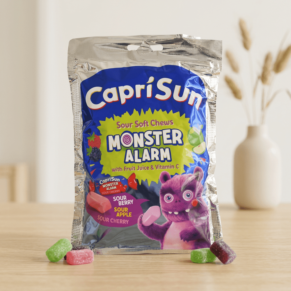 Capri Sun Sour Soft Chews Monster Alarm Berry Apple and Cherry