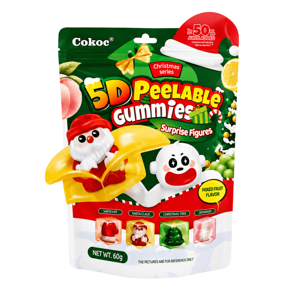 Cokoc Christmas 5D Peelable Gummies Mixed Fruit Flavor