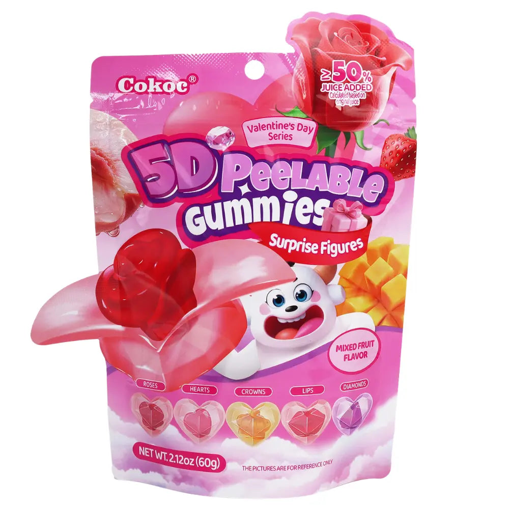 Cokoc Valentine's Day 5D Peelable Gummies Mixed Fruit Flavor