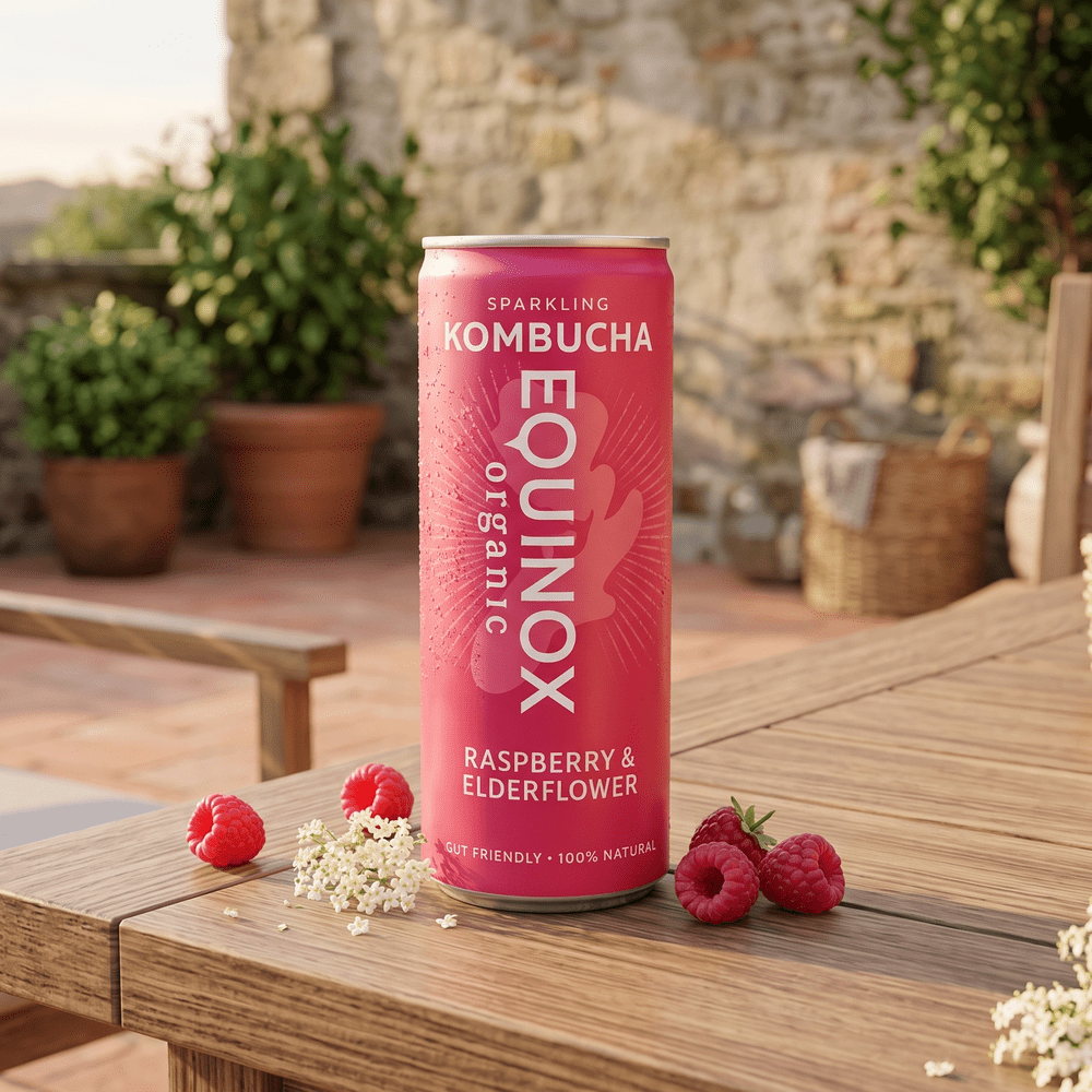 Equinox Organic Kombucha Raspberry Elderflower